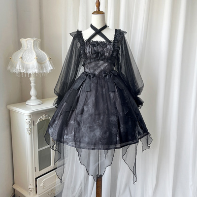 taobao agent Dress with sleeves for princess, Lolita style, Lolita OP, long sleeve