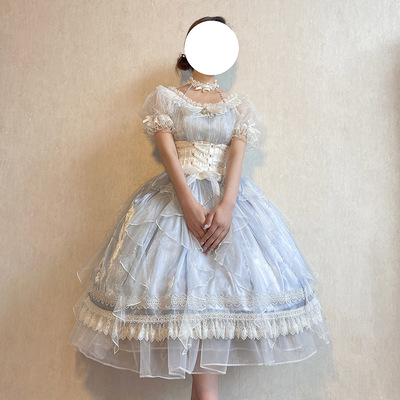 taobao agent Genuine dress, small princess costume, Lolita style, with short sleeve, Lolita OP