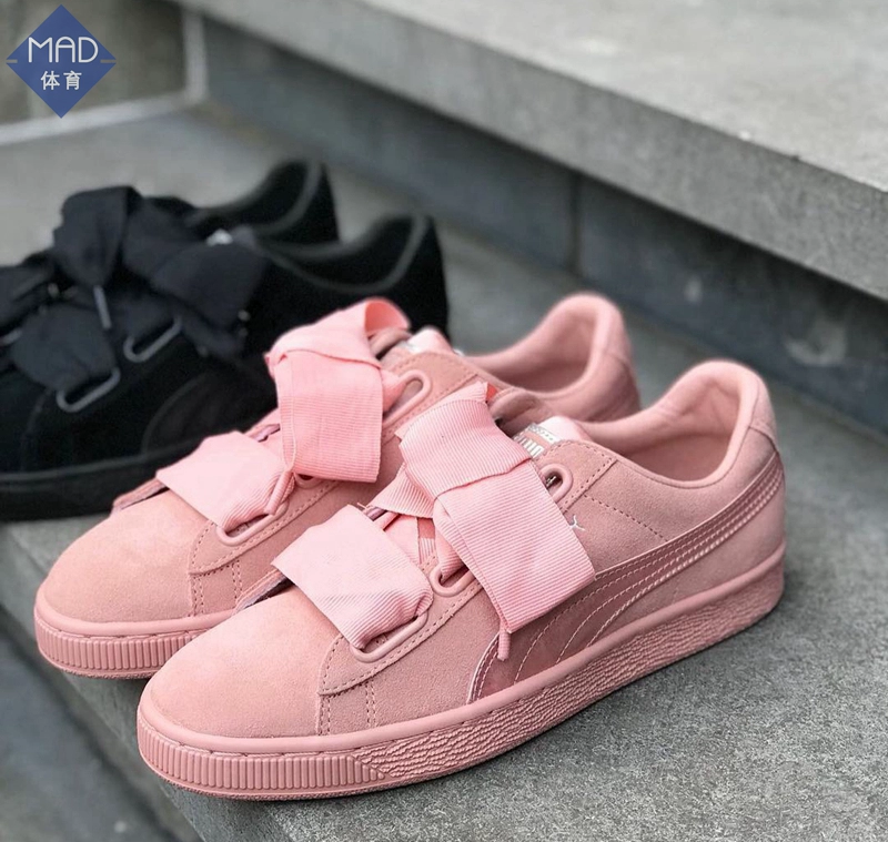 Giày nữ Puma 彪 ngựa SUEDE Heart rihanna nơ 2018 giày thường 36922-01 / 02 giày the thao nữ sneaker