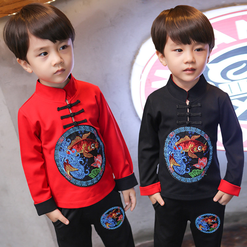 Children's clothing spring clothing Han clothing boys Tang clothing festive spring and autumn children's baby Chinese dress Chinese style retro suit