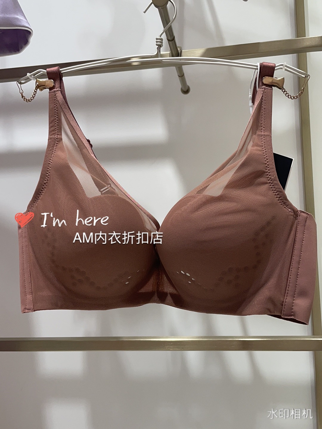 Aimer レディース 3/4ホールカップ スムースブラ 薄手モールドカップ シームレス 軽量 ペタルブラ AM118551