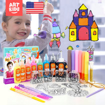 Childrens baking-free glue painting baking painting Pigment painting coloring painting coloring painting handmade diy production puzzle graffiti painting set