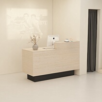 Simple modern cashier clothing store black bar table beauty salon small front desk womens clothing store counter