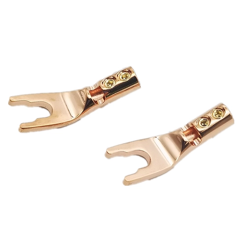 Hifi Copper/Rhodium Pember Discover Discoering Cable Cable-разъем Audio Amplifier Terminal Сварка без сварки U-образной Y-образной Y-образной платеж