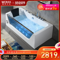 Small apartment acrylic bathtub Household adult couple bathroom constant temperature heating double surf jacuzzi