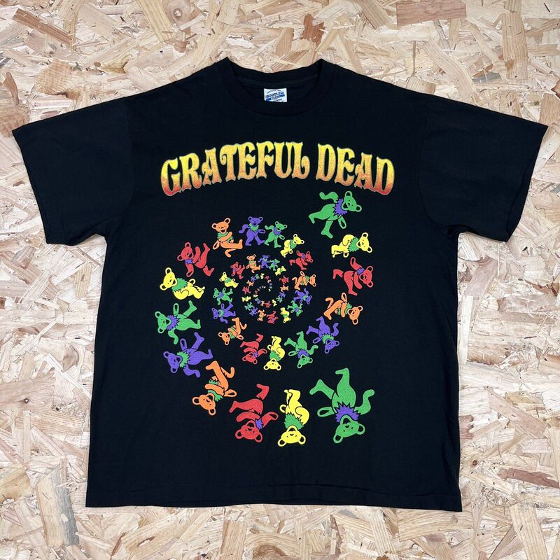 Grateful Dead Cartoon Bear Psychedelic Rock Short-Sleeved Men's and Women's Pure Cotton Texture T-Shirt Grateful Dead Cartoon Bear Psychedelic Rock Short-Sleeved Men's and Women's Pure Cotton Texture T-Shirt