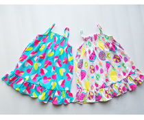 English girl baby sling dress ruffled cute floral skirt ultra-thin soft and breathable