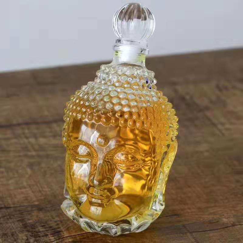 High-end Thickened Ocean Wine Air Bottle Bubble Wine Bottle Buddha Head Xo Creative Wine Cabinet Showroom Decoration Pendulum soft-mounted photo props