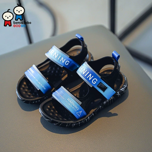 Детские модные сандалии для мальчиков, летняя детская пляжная обувь, мягкая подошва, сезон 2021