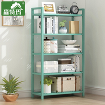 Living room shelf Wall bamboo board partition TV cabinet raised frame against wall narrow bookshelf non-perforated dormitory