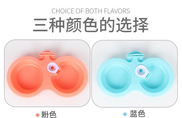Pet mèo bát treo mèo uống bát treo lồng cố định Teddy dog ​​bát chó đôi bát con chó uống chậu - Cat / Dog hàng ngày Neccessities dụng cụ ăn uống cho chó	