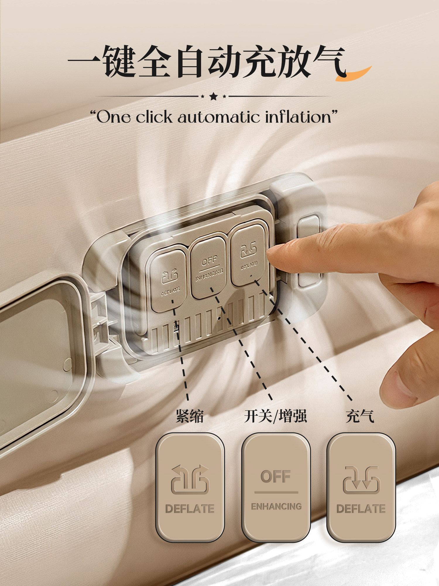 Explorer's New Automatic Inflatable Mattress for Floor Sleeping, Home Use, Outdoor Camping, Foldable, Thickened, Double/Single Air Mattress