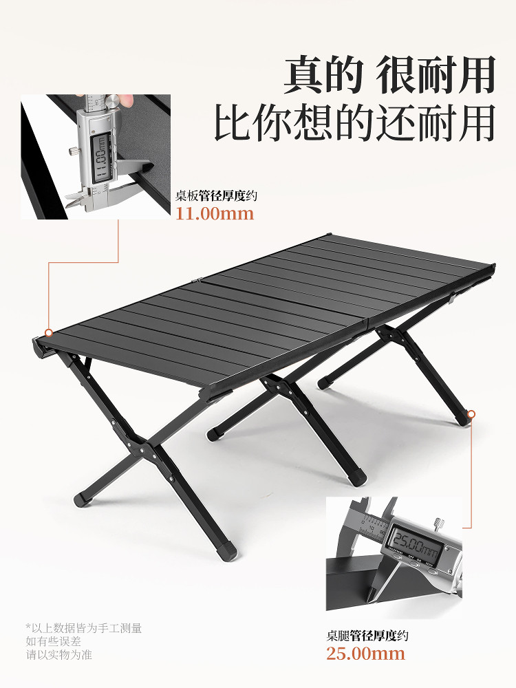 Explorer Slide-Out Egg Roll Table Camping Table and Chairs Portable Outdoor Folding Table and Chair Set Picnic Set