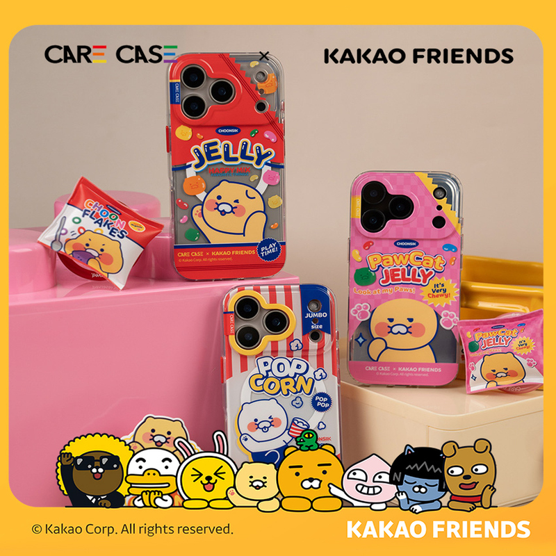 Carecase X Kakao Friends Collaboration Candy Series Magnetic Phone Case for iPhone 17 16 15 Pro Max Cute and Creative Stand Combo Carecase X Kakao Friends Collaboration Candy Series Magnetic Phone Case for iPhone 17 16 15 Pro Max Cute and Creative Stand Combo