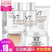 Han Wei v7 mỹ phẩm chăm sóc da set hydrating sinh viên cô gái mới bắt đầu trái tim trang điểm nhẹ tự nhiên trang điểm đầy đủ - Bộ trang điểm