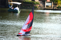 Simulated remote control sailboat