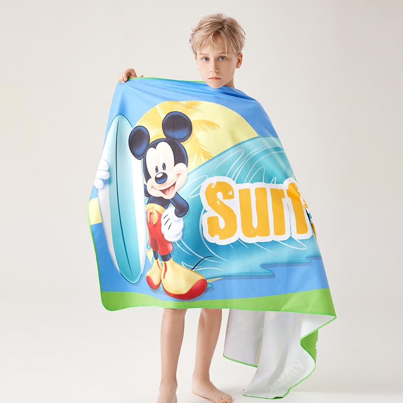 Yingfa Disney absorbent towel double-sided velvet quick-drying towel outdoor sports portable beach towel men's and women's swimming bath towel