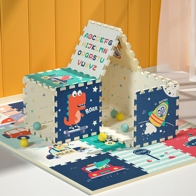 Baby crawling mat thick odorless splicing bedroom bed side anti-fall baby crawling mat folding home mat floor mat