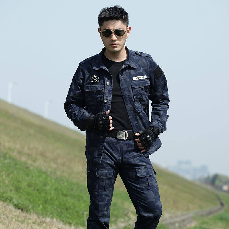 Camouflan suit suit men's spring and autumn special combat wear abrasion-proof training clothes workwear pure cotton tooling combat training clothes combat clothes