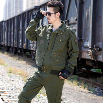 Double-layer cotton thickened military green 101 Airborne Division set outdoor training uniforms military fans field camouflage uniforms men