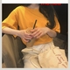 Bông trắng T-shirt nữ ngắn tay mùa hè váy 2020 mới loose-fitting t-shirt in quần áo triều Hàn Quốc phiên bản nửa tay hẹn hò