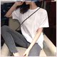 Bông trắng ngắn tay phụ nữ t-shirt 2020 mùa hè mới phiên bản Hàn Quốc loose-fitting trang phục nửa tay áo đơn giản trong s triều