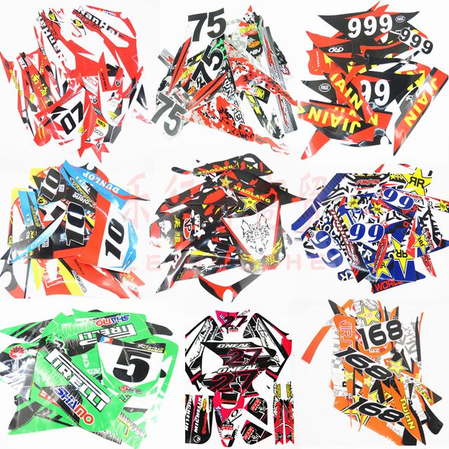 越野摩托车迈亚斯CQR150 250cc通用全车贴花防水贴纸贴画个性车贴