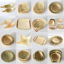 Bamboo weaving products crafts bamboo basket bamboo small dustpan bamboo basket storage basket bamboo plaque fruit plate fruit plate