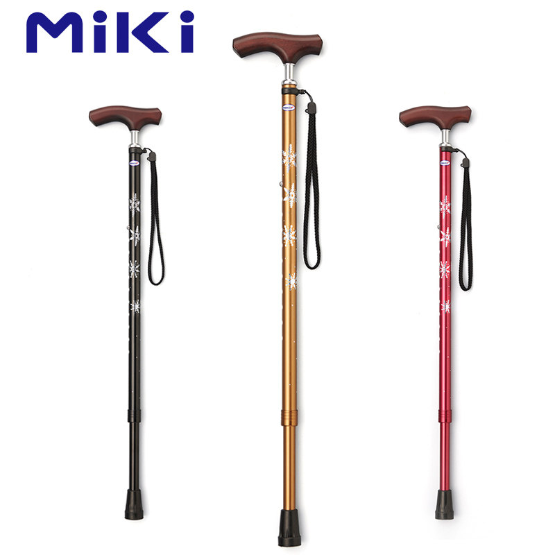 Japan MIKI crutch mrt-014 height telescopic outdoor hiking walking cane old man light non-slip crutch