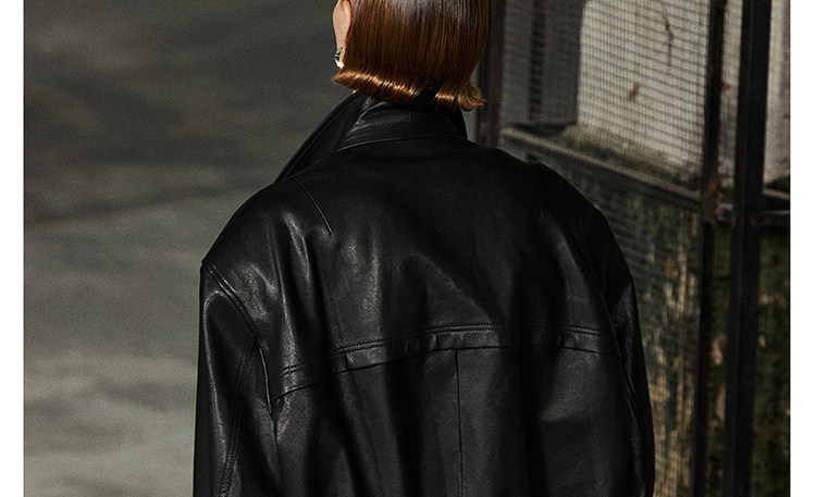 Кожаная куртка 欧洲空运西班牙油蜡皮黑色皮衣短款覆古老钱宽肩牛反绒皮夹克外套