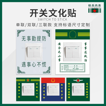 Switch acrylic interior protection cover socket power non-stick wall sticker dormitory luminous logo dust cover
