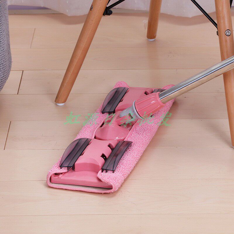 Carrier pigeon flat mop Crystal clip cloth flip-flops Household clip towel floor mop pier cloth large flat mop Stainless steel mop