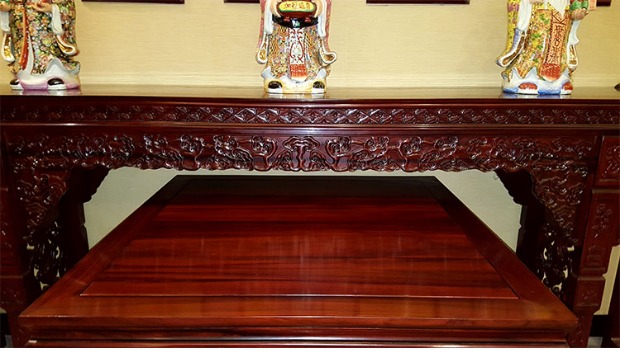 Năm của đồ nội thất bằng gỗ gụ đỏ Gỗ hồng mộc đỏ Nam Mỹ kết hợp sáu mảnh gỗ rắn cho bàn Shentai - Bàn / Bàn ban ghe cafe