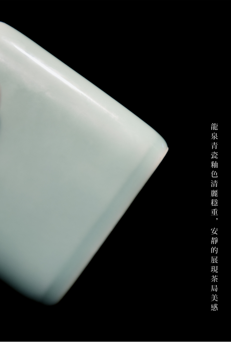 Longquan celadon caddy fixings ceramic small portable storage POTS home large metal cap seal pot of tea packaging