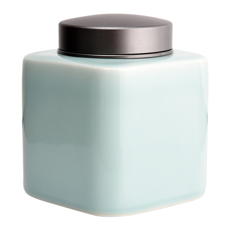 Longquan celadon caddy fixings ceramic small portable storage POTS home large metal cap seal pot of tea packaging