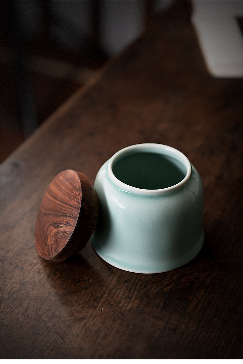 Longquan celadon teacup caddy fixings gift boxes ceramic tea cup glass office meeting gift mugs