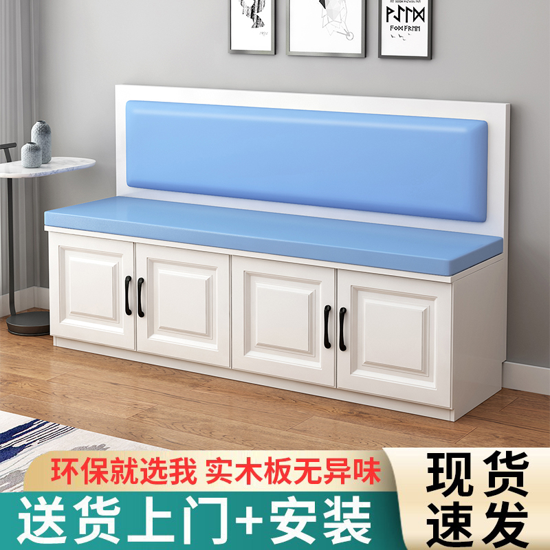 Solid wooden seat open door table housesofa stool American cabinet small household dining room card seat custom table