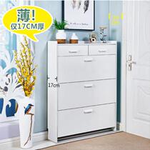 Ultra-thin flip shoe cabinet home entrance 17 thick 24 wide 60 70 80 long 85 90 170CM 1 m high shoe rack
