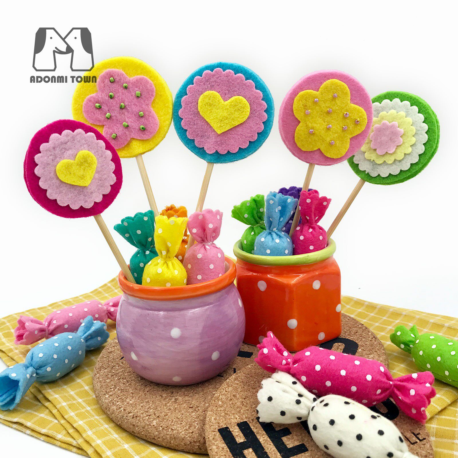 Multi-mi Town Unwoven Cloth Candy Bar Candy Area Corner Materials Handmade Teaching Aids Acting Out to decorate Home Wine Toys
