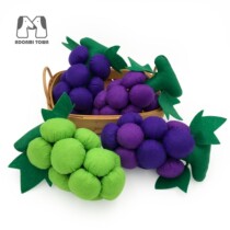 Unwoven cloth fruit grape finished young children early teaching cognitive teaching aids simulation of solid handmade fruit model area corner