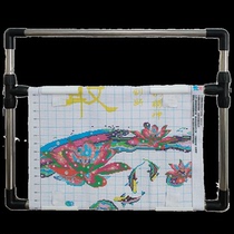 Stainless steel embroidery frame adjustable cross-stitch tool embroidery stretcher large size 100*40 square embroidery frame hand-held clip-on Suzhou embroidery