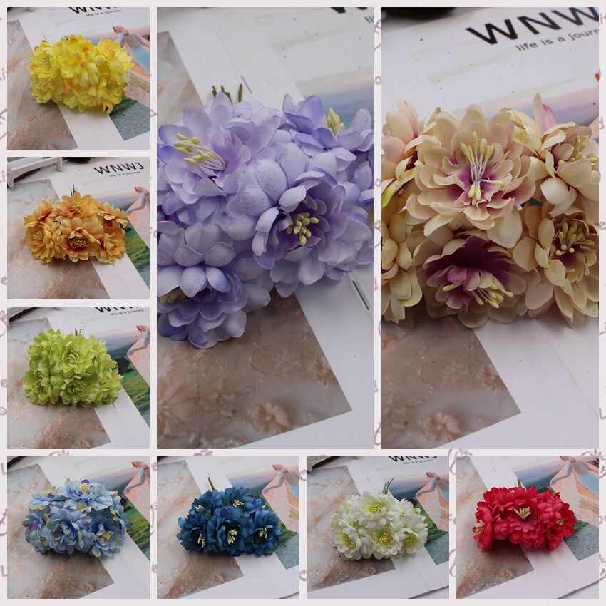 DIY simulation cherry blossom plum handmade hair ornaments Wedding bouquet Korean wedding bride hand holding wreath material