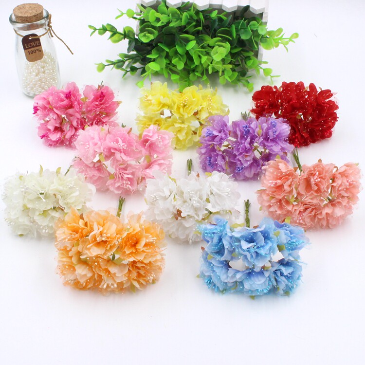 Cherry Blossom Simulation Pear Blossom Wedding Flower Photo Gallery DIY wreath material bride headdress chest flower hand-held flower decoration flowers