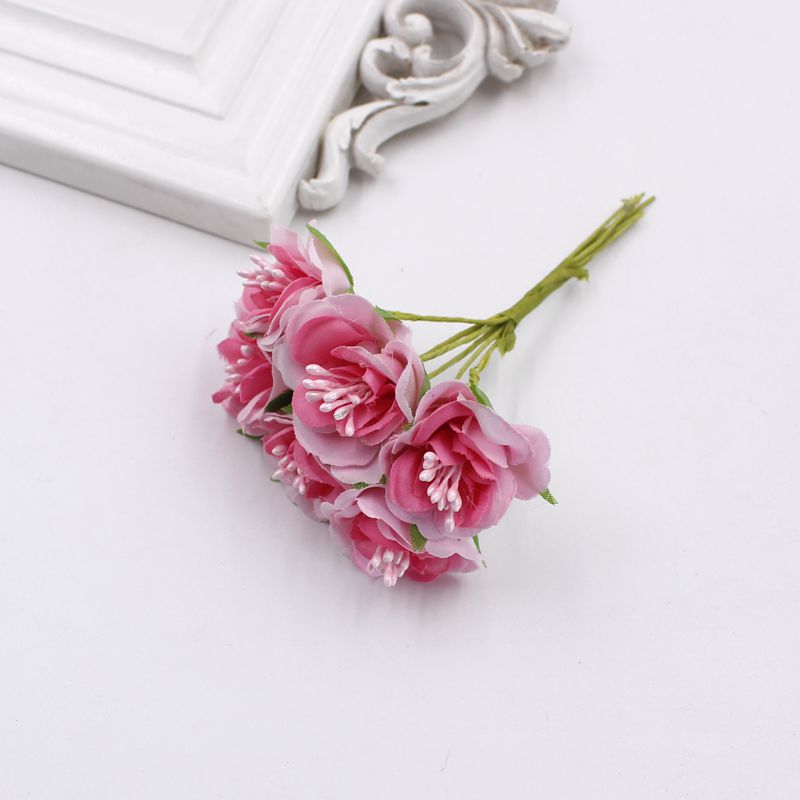 DIY Vòng hoa Mũ nón Phụ kiện tóc Phụ kiện Tinh tế Hoa nhỏ Hoa lõi Trà Hoa mận 6 Chất liệu hoa Handmade - Phụ kiện tóc shop phụ kiện tóc