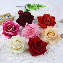 DIY simulation flannel rose flower head flower silk flower corsage rosette shooting props wedding arch flower ornaments