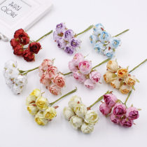 Simulation DIY Garland Mori Tea Rose Bud silk cloth peony flower Camellia bract flower decoration material