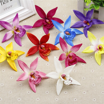 Explosive DIY simulation flower small Cymbidium Phalaenopsis silk headdress hairclip made Garland decorative flower