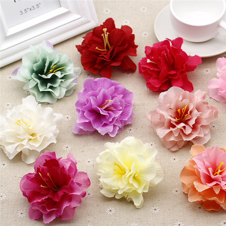 2016 new fake flower imitation flower rich peony silk flower fake flower head DIY jewelry accessories decorative flowers