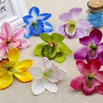 DIY fake flower simulation flower large Cymbidium flower head silk flower orchid butterfly flower home decoration flower