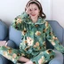 Đồ ngủ phụ nữ mùa đông phù hợp với mùa đông flannel mô hình mùa thu và mùa đông kích thước lớn độ dày trung niên cộng với nhung ấm áp san hô lông cừu dịch vụ nhà phụ nữ - Bộ Pajama